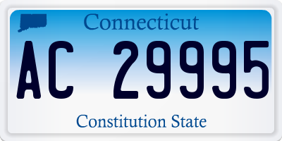 CT license plate AC29995