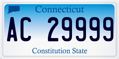 CT license plate AC29999