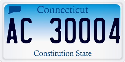 CT license plate AC30004