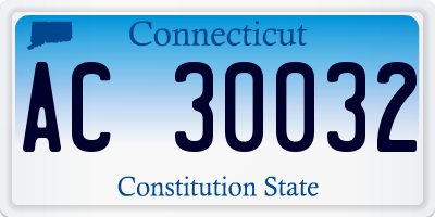 CT license plate AC30032