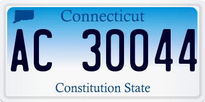 CT license plate AC30044