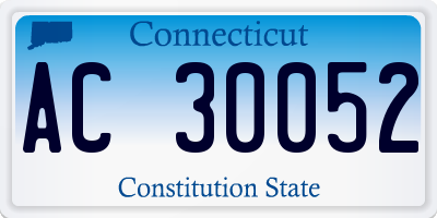 CT license plate AC30052