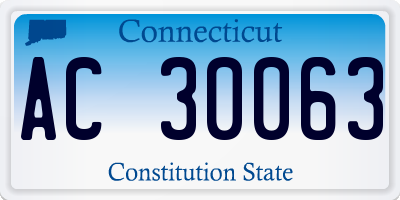 CT license plate AC30063
