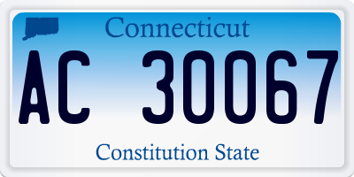 CT license plate AC30067