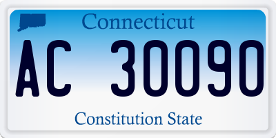 CT license plate AC30090