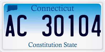 CT license plate AC30104