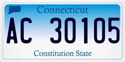 CT license plate AC30105