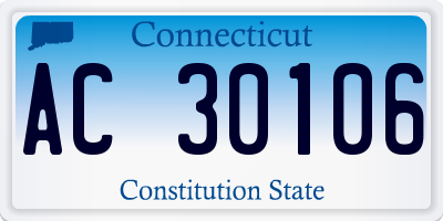 CT license plate AC30106