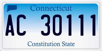 CT license plate AC30111
