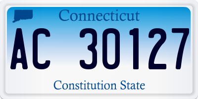 CT license plate AC30127