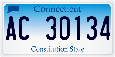 CT license plate AC30134