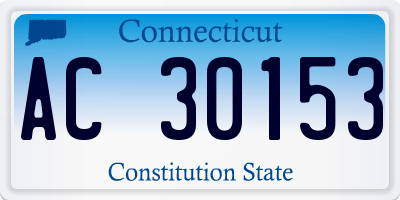 CT license plate AC30153