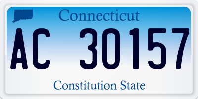 CT license plate AC30157