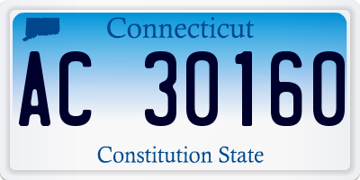CT license plate AC30160