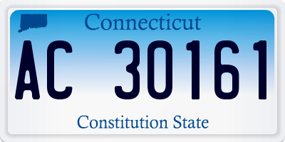 CT license plate AC30161