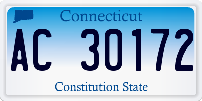 CT license plate AC30172