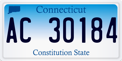 CT license plate AC30184