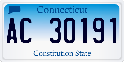 CT license plate AC30191