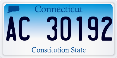 CT license plate AC30192