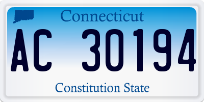 CT license plate AC30194