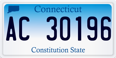 CT license plate AC30196