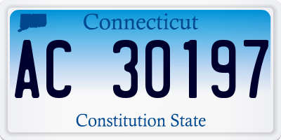 CT license plate AC30197