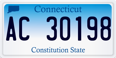 CT license plate AC30198