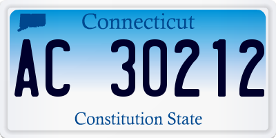 CT license plate AC30212