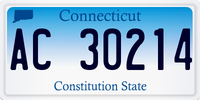 CT license plate AC30214