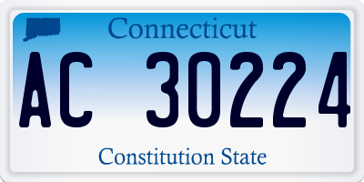 CT license plate AC30224