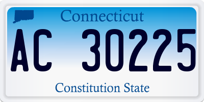 CT license plate AC30225