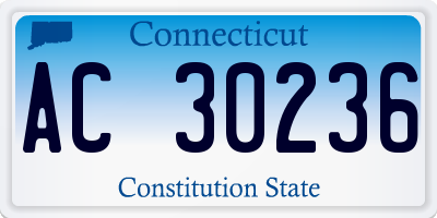 CT license plate AC30236