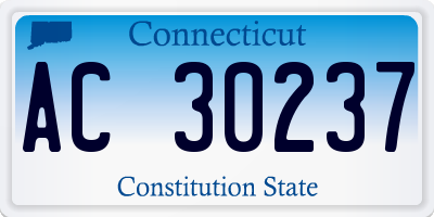 CT license plate AC30237