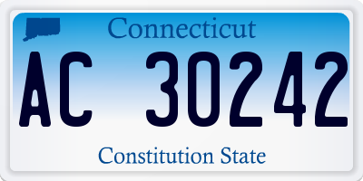CT license plate AC30242