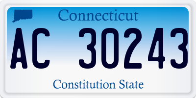CT license plate AC30243