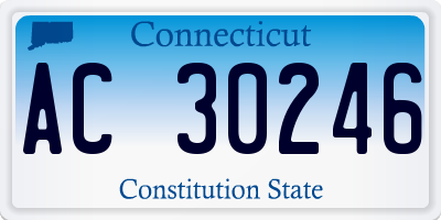 CT license plate AC30246