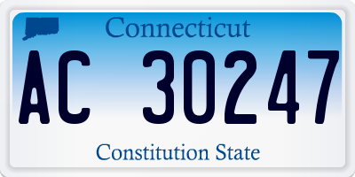 CT license plate AC30247