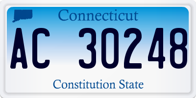 CT license plate AC30248