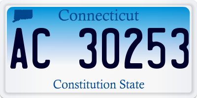 CT license plate AC30253