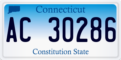 CT license plate AC30286