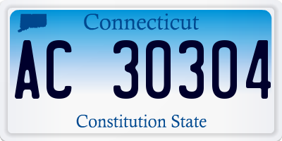 CT license plate AC30304