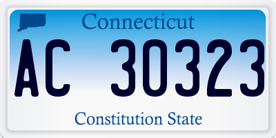 CT license plate AC30323