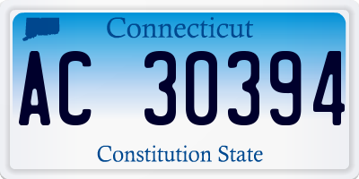 CT license plate AC30394