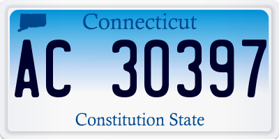 CT license plate AC30397