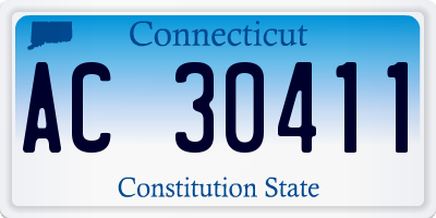 CT license plate AC30411