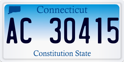 CT license plate AC30415