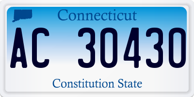 CT license plate AC30430