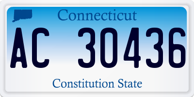 CT license plate AC30436