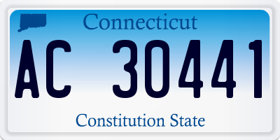 CT license plate AC30441