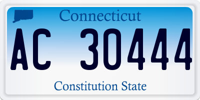 CT license plate AC30444